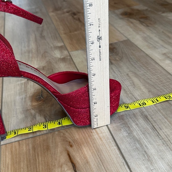 NWT Gianni Bini Chellsie Glitter Ankle Strap Platform Stiletto Dress Shoes 8.5 - Picture 8 of 13